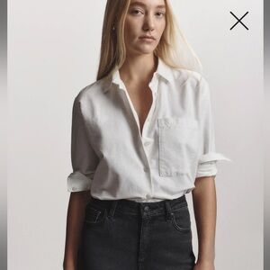 Women’s Quince XS White Organic Cotton Relaxed Oxford Shirt